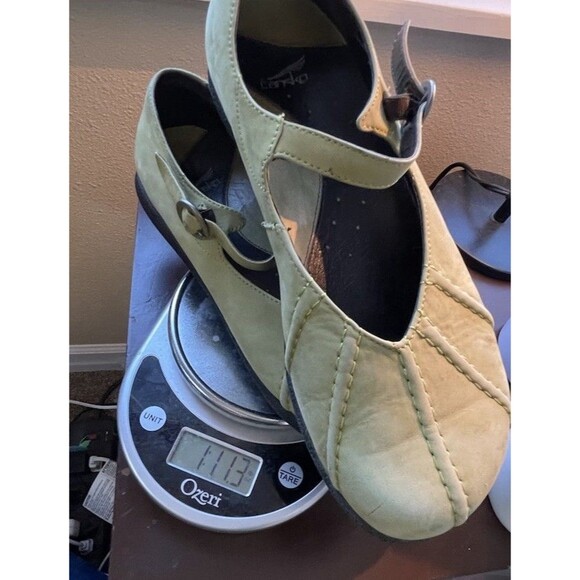 Dansko Giselle Green Nubuck Leather Mary Jane Shoes Womens Size 41 EU/USA 11 - Picture 10 of 10